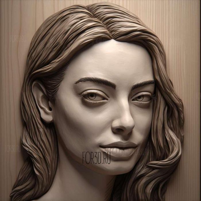 Anne Hathaway 1 stl model for CNC